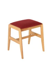 Fit Minderli Ahşap Tabure - Kırmızı 41x40x47,5 cm (GxYxD) - 2