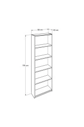 Max 5 Raflı Kitaplık - Sarı 58x170x23 cm (GxYxD) thumbnail 5