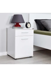 Trendline Çekmeceli Kapaklı Komodin-Mat Beyaz 40x57x39 cm (GxYxD) - 7