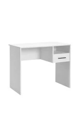 White Çekmeceli Çalışma Masası -Mat Beyaz 90x75x52 cm (GxYxD) - 1