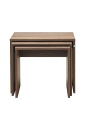 Trıple Zigon Sehpa - Koyu Ceviz (Oslo Ceviz) 55x47x40 cm (GxYxD) - 3