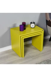 Trıple Zigon Sehpa - Yeşil 55x47x40 cm (GxYxD) thumbnail 1