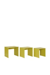 Trıple Zigon Sehpa - Yeşil 55x47x40 cm (GxYxD) thumbnail 4