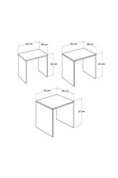 Trıple Zigon Sehpa - Yeşil 55x47x40 cm (GxYxD) thumbnail 7