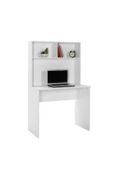 White Raflı Çalışma Masası-Mat Beyaz 90x148x52 cm (GxYxD) - 2