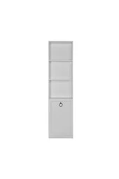 Hampton 5 Raflı Kapaklı Kitaplık-Mat Beyaz 45x185x24 cm (GxYxD) - 6