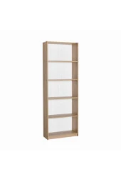 Modern 5 Raflı Kitaplık - Açık Ceviz(Tori) 64x182x26 cm (GxYxD) - 3