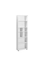 White 8 Bölmeli Kitaplık-Mat Beyaz 55x187x23 cm (GxYxD) - 3