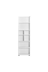 White 8 Bölmeli Kitaplık-Mat Beyaz 55x187x23 cm (GxYxD) - 4