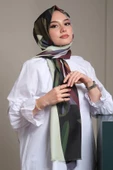 Afvente Geometrik Desen Bordo Pamuk Şal thumbnail 2