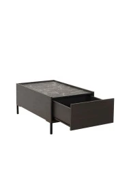 Pool Çekmeceli Dikdörtgen Orta Sehpa-Godiva-Mermer Desenli 103x42x60 cm (GxYxD) - 1