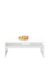 Dikdörtgen Orta Sehpa - Mat Lake Beyaz 110x42x65 cm (GxYxD) - 6