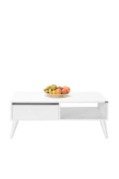 Step Dikdörtgen Orta Sehpa - Mat Lake Beyaz 110x42x65 cm (GxYxD) - 7