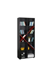 Gaming 10 Raflı Kitaplık - Antrasit-Kırmızı 75x188x30 cm (GxYxD) - 1