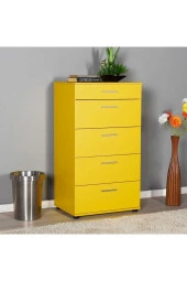 Trendline 5 Çekmeceli Şifonyer - Sarı 60x108x44 cm (GxYxD) - 2