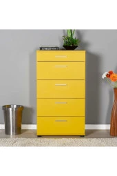 Trendline 5 Çekmeceli Şifonyer - Sarı 60x108x44 cm (GxYxD) - 4