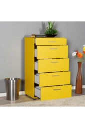 Trendline 5 Çekmeceli Şifonyer - Sarı 60x108x44 cm (GxYxD) - 5
