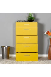 Trendline 5 Çekmeceli Şifonyer - Sarı 60x108x44 cm (GxYxD) - 7