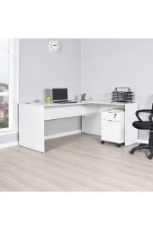 Rio L Ofis Masası - Mat Lake Beyaz 160x75x144 cm (GxYxD) - 2