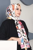 Afvente Çiçek Desen Renkli Pamuk Şal thumbnail 3