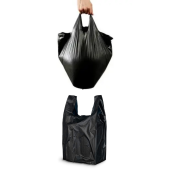 Kalın Siyah Poşet Küçük Boy 1 Kg Hışır Atlet Poşet Market Manav Poşeti Çöp Poşeti - 3