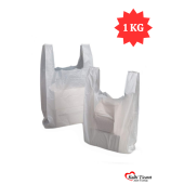 Kalın Beyaz Poşet Küçük Boy 1 Kg Hışır Atlet Poşet Market Manav Poşeti Çöp Poşeti - 1