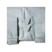 Kalın Kırık Beyaz Poşet Orta Boy 1 Kg Hışır Atlet Poşet Market Manav Poşeti Çöp Poşeti - 5