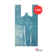Kalın Mavi Poşet Orta Boy 1 Kg Hışır Atlet Poşet Market Manav Poşeti Çöp Poşeti - 1