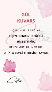Gül Kuvars Doğal Taş Bilezik - 3