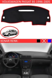 GUERRINO Torpido Koruma Halısı Siyah Kenar Renk Kırmızı Volkswagen Passat B5 1995-2005 ile Uyumlu thumbnail 1