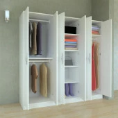 Mobilique 6 Kapaklı Side Gardrop Beyaz - 1