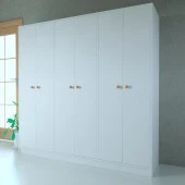 Mobilique 6 Kapaklı Side Gardrop Beyaz - 4