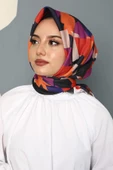 Afvente Soyut Desen Turuncu Pamuk Eşarp thumbnail 2