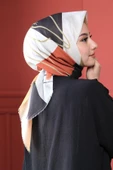 Afvente Çiçek Desen Sarı Pamuk Eşarp - 3
