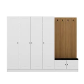 Minar Kale Dekor Panel 4 Kpk 2 Bölme Raf Port + Ayakkabılık Minderli Byz Mbrn İlkbahar Byz - 5