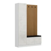 Minar Kale Dekor Panel 1 Kpk 1 Bölme Raf Port + Ayakkabılık Minderli Byz Eskitme Byz - 4