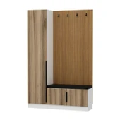 Minar Kale Dekor Panel 1 Kpk 1 Bölme Raf Port + Ayakkabılık Minderli Byz Dore Plus thumbnail 6