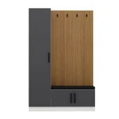 Minar Kale Dekor Panel 1 Kpk 1 Bölme Raf Port + Ayakkabılık Minderli Byz Antr thumbnail 5