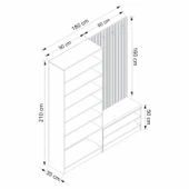 Minar Kale Dekor Panel 2 Bölme Raf+Ayakk Minderli Byz 2 Kapaksız - 4