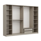 Minar Kale Luxe Soft 6 Kapaklı Mebran+Cam Dolap-Kumtaşı thumbnail 6