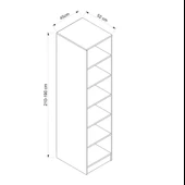 Minar M6026-Kale 1 Gövde Raflı Beyaz 210Cm - 4