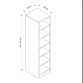 Minar M5025-Kale 1 Gövde Raflı Beyaz 190Cm - 4