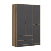 Minar Elina 3 Kapaklı Dolap Dore Antrasit thumbnail 5