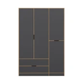 Minar Elina 3 Kapaklı Dolap Dore Antrasit thumbnail 6