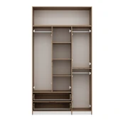 Minar Elina 3 Kapaklı Dolap + Yüklük Dore Beyaz thumbnail 7