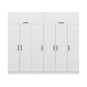 Minar Kale 6 Kapaklı 2 Çek Dolap Ve Yüklük Beyaz thumbnail 4