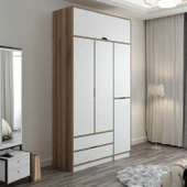 Minar Elina 3 Kapaklı Dolap + Yüklük Dore Beyaz thumbnail 2