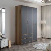 Minar Elina 3 Kapaklı Dolap Dore Antrasit thumbnail 2