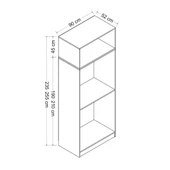 Minar Kale 2 Kapaklı Dolap Ve Yüklük Beyaz thumbnail 8