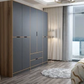 Minar Elina 5 Kapaklı Dolap Dore Antrasit thumbnail 4